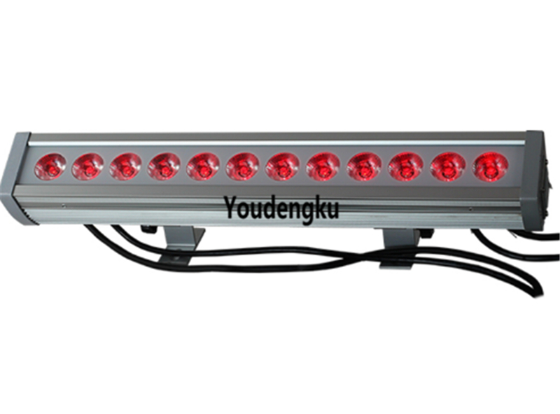 8-piece outdoor LED strip facade, 50cm IP65 rated, 12x3W 3-in-1 mini linear RGB wall washer for exterior use