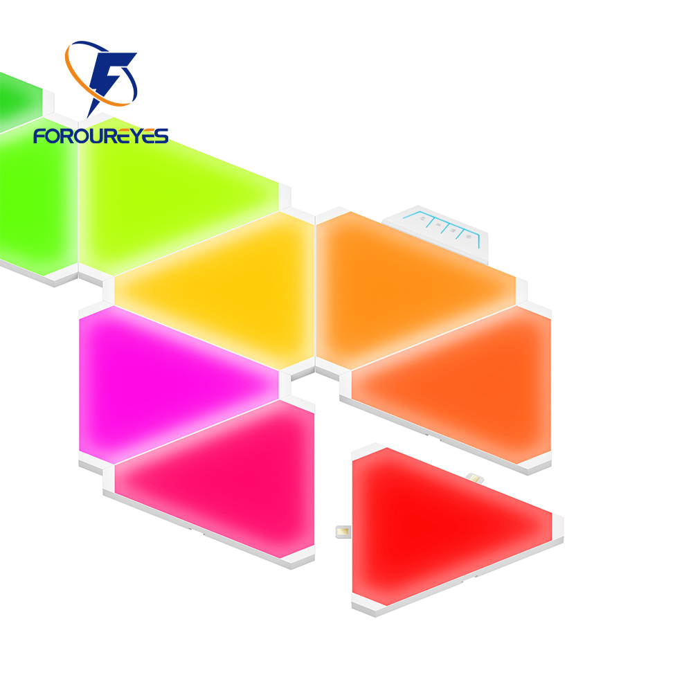 9-piece customizable LED light panels with EU/US/UK/AU plugs, app and voice control, music sync, RGB ambient lighting
