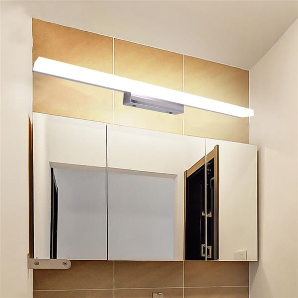 9W 60CM modern smart bathroom light bar in silver and white with high brightness and premium materials for wholesale