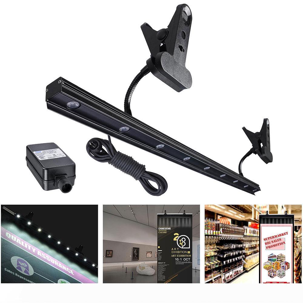 9W LED lamp for retractable banner stands with adjustable waterproof IP65 clip-on display lighting for trade shows