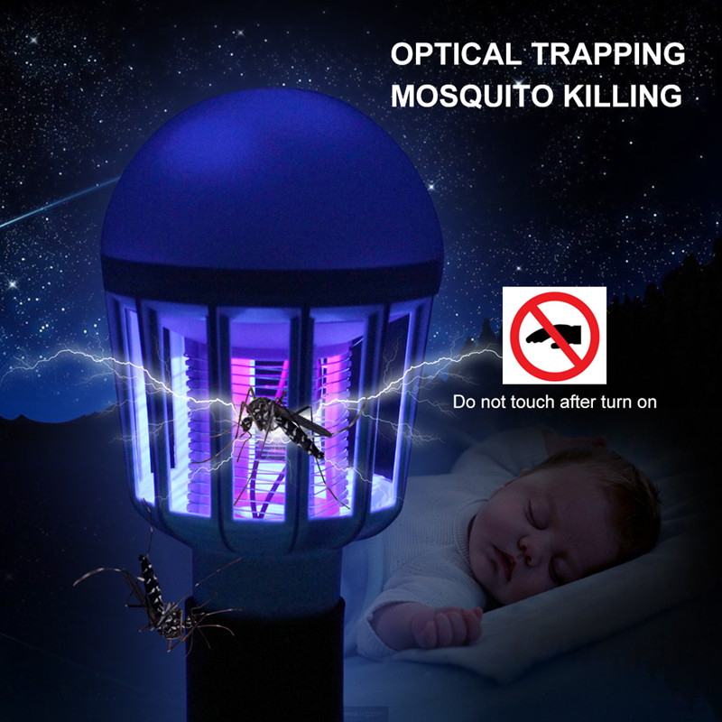 AC 220V Electronic Mosquito Killer Lamp with 9W LED Light for Home and Bedroom Use