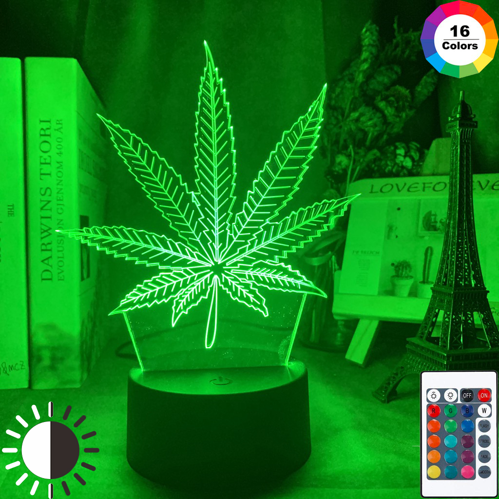 Acrylic LED night light with USB and battery power, featuring color-changing touch control for home and kids' room decor