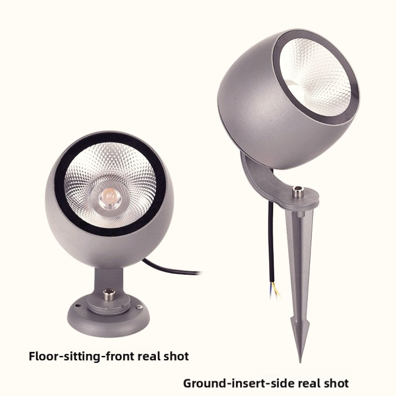 Adjustable LED spike and floor lights perfect for outdoor landscape illumination