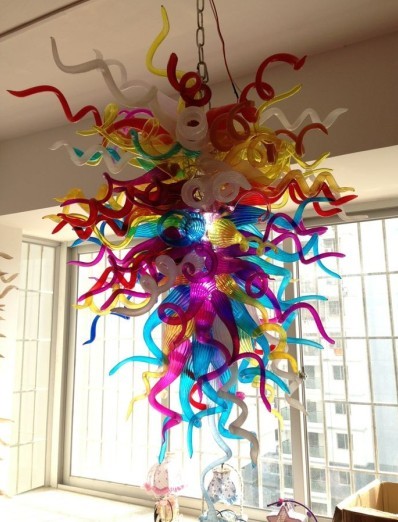 Affordable crystal chandeliers for weddings, featuring LED lights and handcrafted Murano glass shades