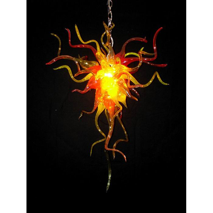 Affordable modern mini bedroom chandelier with handcrafted glass crystals and LED bulbs in Art Deco style
