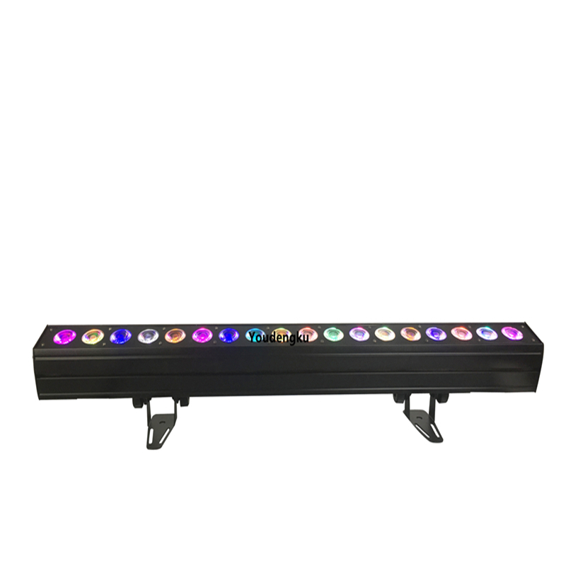 Amazing 18x18W DMX LED bar with RGBWA UV 6-in-1 matrix control for indoor pixel lighting