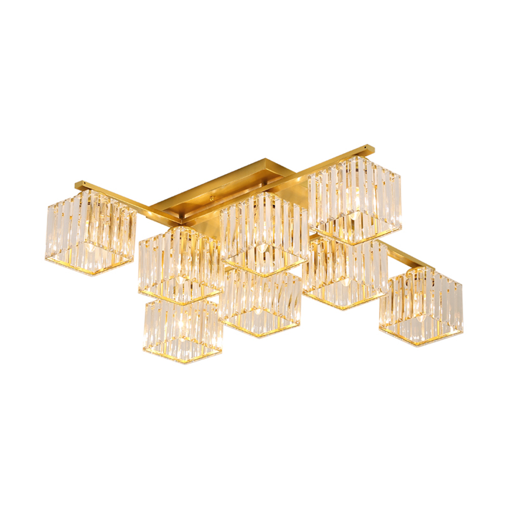 American Crystal Ceiling Lamps for Dining and Living Rooms - Modern Luxury Bedroom Lighting with Creative Designs