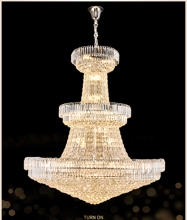 American Crystal Chandelier LED Light Modern European Large Chandeliers Lights Fixture Home Hotel Hall Lobby Parlor Big Stair Way Hanging Lamp

Modern European-style LED crystal chandelier for spacious homes, hotels, lobbies, and stairways