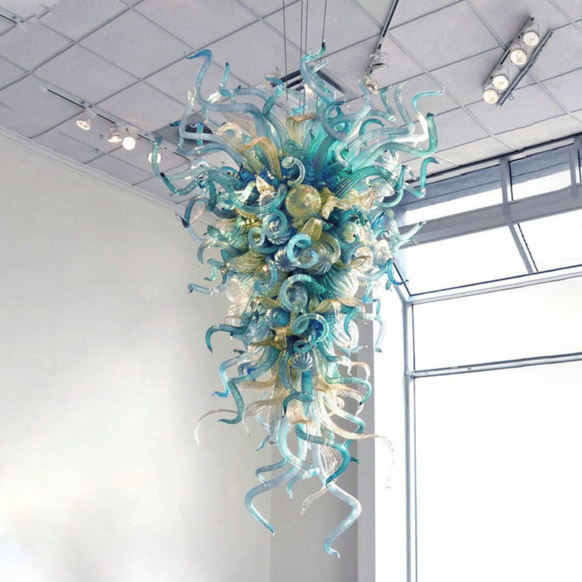 American handcrafted Murano glass chandelier lamps in artful pendant designs for luxurious home and hotel lighting
