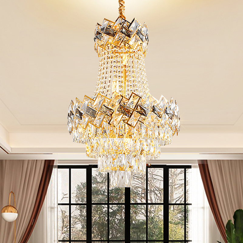 American Modern Crystal Chandeliers Lights Fixture LED Light Luxurious K9 Crystal Chandelier Home Hotel Lobby Hall Restaurant Hanging lamps

Elegant modern American crystal chandeliers with LED lighting, featuring luxurious K9 crystals, perfect for homes, hotel lobbies, halls, and restaurants