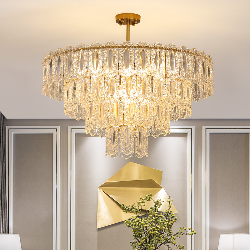 American modern LED ceiling lights with elegant crystal designs, perfect for luxurious bedroom, living room, or dining room indoor lighting