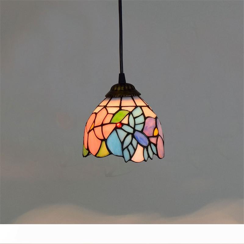 American vintage-style bird-themed stained glass Tiffany chandelier with creative personality for bar decor TF058