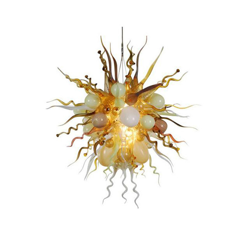 American-designed Murano glass pendant chandeliers for Italian-style hotel lighting and art decor