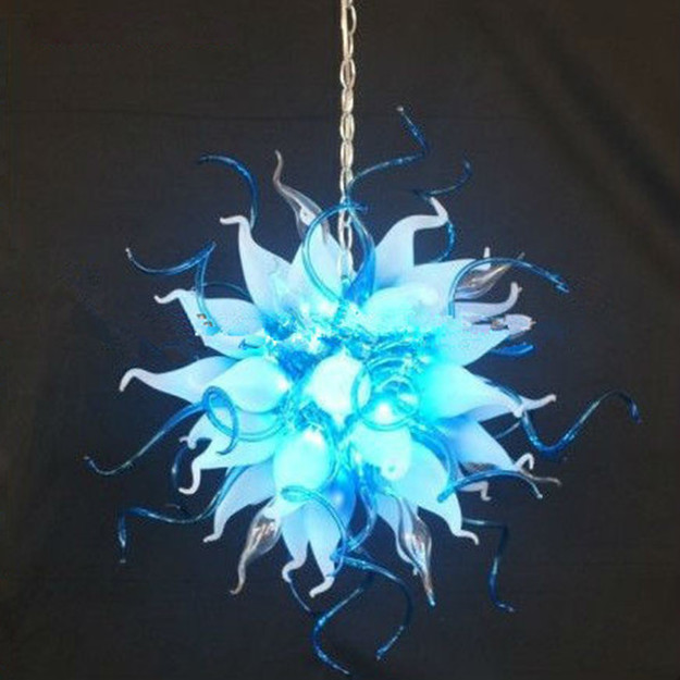 American-made LED pendant lamps with handcrafted glass shades for bedroom ceiling lighting