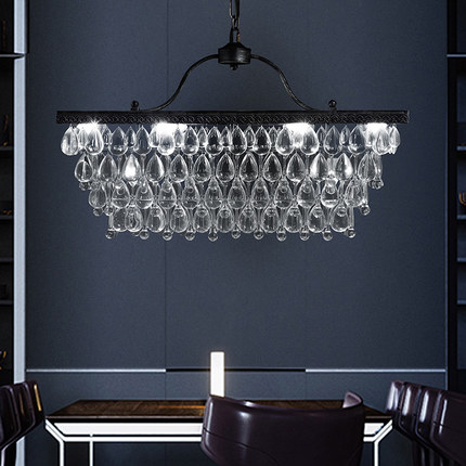 American-style crystal chandelier LED lighting fixtures for vintage-inspired home decor in bedrooms, living rooms, and dining areas