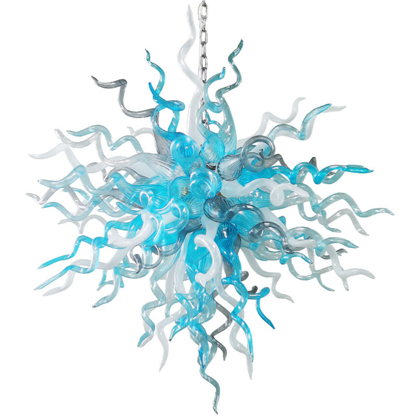 American-style hand-blown glass chandeliers for living rooms, inspired by Murano designs