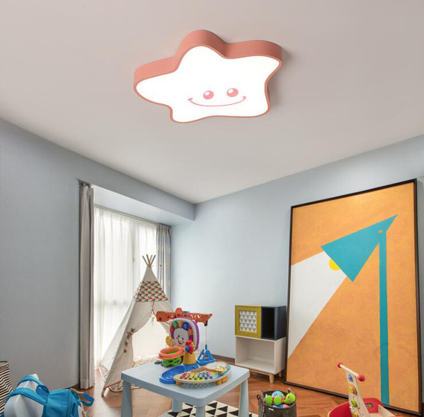American-style star-shaped ceiling lamp perfect for dining rooms, bedrooms, and home decor