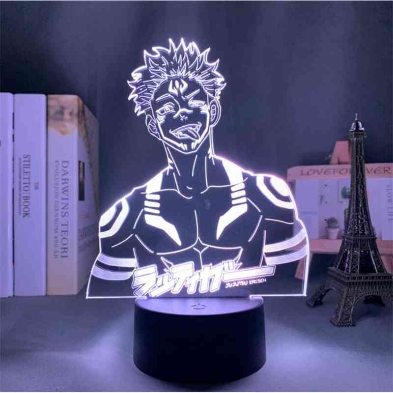 Anime Satoru Gojo night light for bedroom decor and birthday gifts, featuring Jujutsu Kaisen's Yuji Itadori lamp