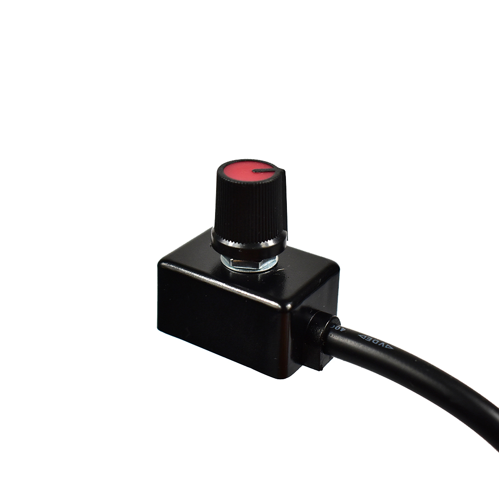 Anti-interference slim dimmer knob switch for 0-10V/1-10V dimmable driver and grow lights, designed for hole mounting