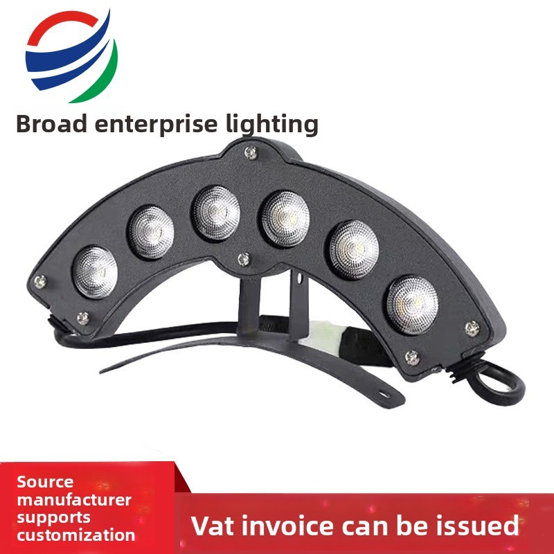 Arc-shaped LED corrugated roof light for waterproof outdoor architectural and building decoration