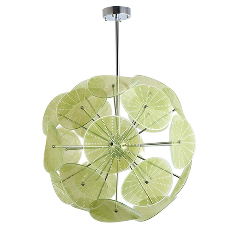 Art Deco Crystal Chandelier - Modern LED Lighting Fixture for Living Room & Bedroom, 70cm Depth