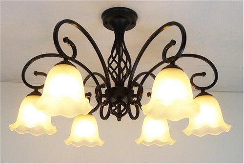 Art Deco European chandelier with LED bulbs, ideal for hotel and restaurant decoration in American Village style