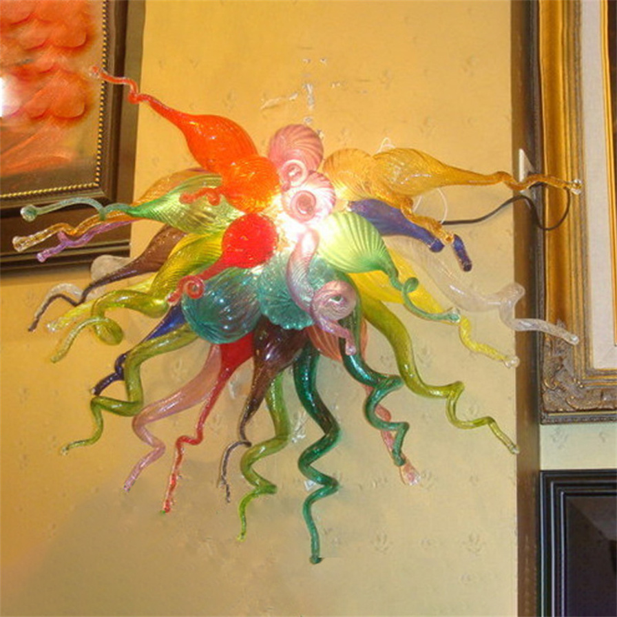Art Deco style retro Murano glass wall lamps, handcrafted in W60*H60 size, perfect for home or hotel decor with an American flair