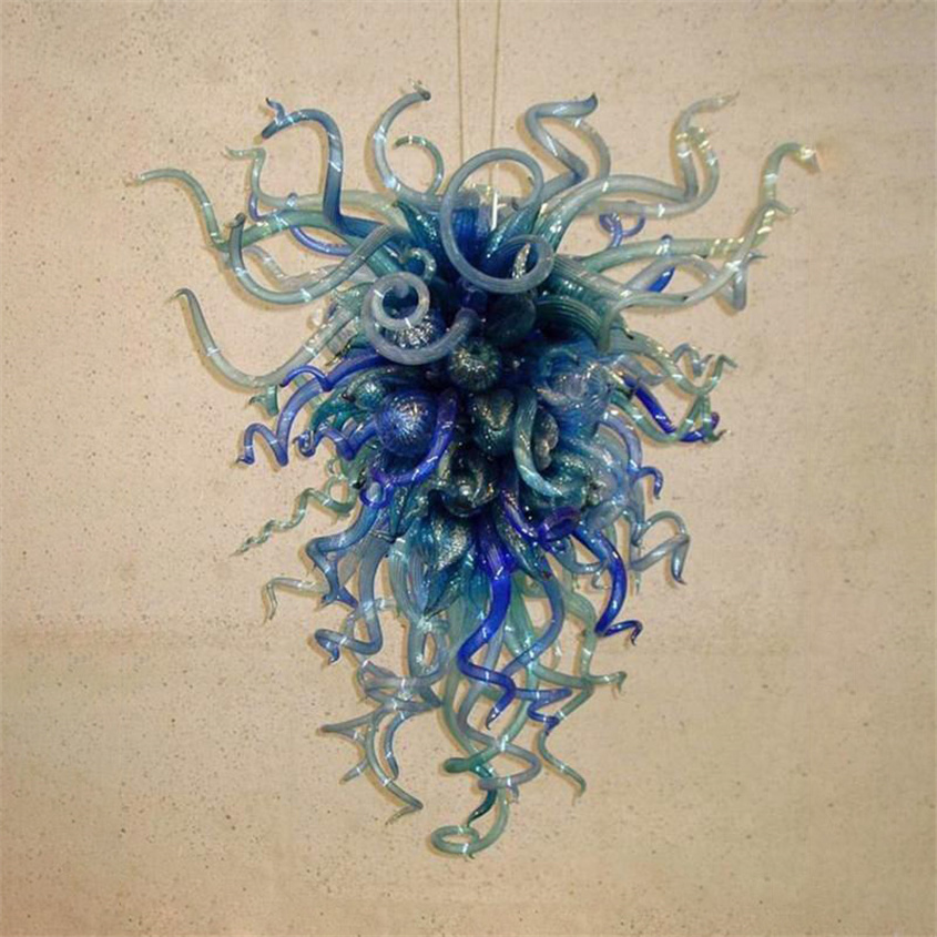 Art Deco-inspired abstract blue lamps for Italian-designed home decor, featuring Murano sconces and colorful wall art measuring 20x28 inches
