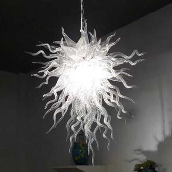 Art Glass American Pride Chandeliers Lights Lamps White LED Pendant Lighting 20 Inches Hand Made Blown Chandelier Custom Light