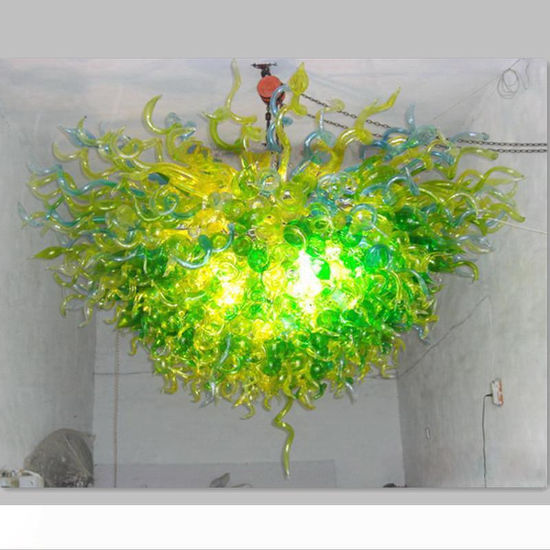 Artistic ceiling chandeliers with handcrafted glass and crystal LED lighting, certified CE and UL for 110-240V AC