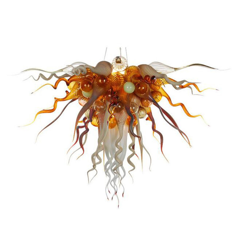 Artistic Handcrafted Glass Chandelier Pendant Lights with Modern Crystal Design and LED Illumination for Home Decoration