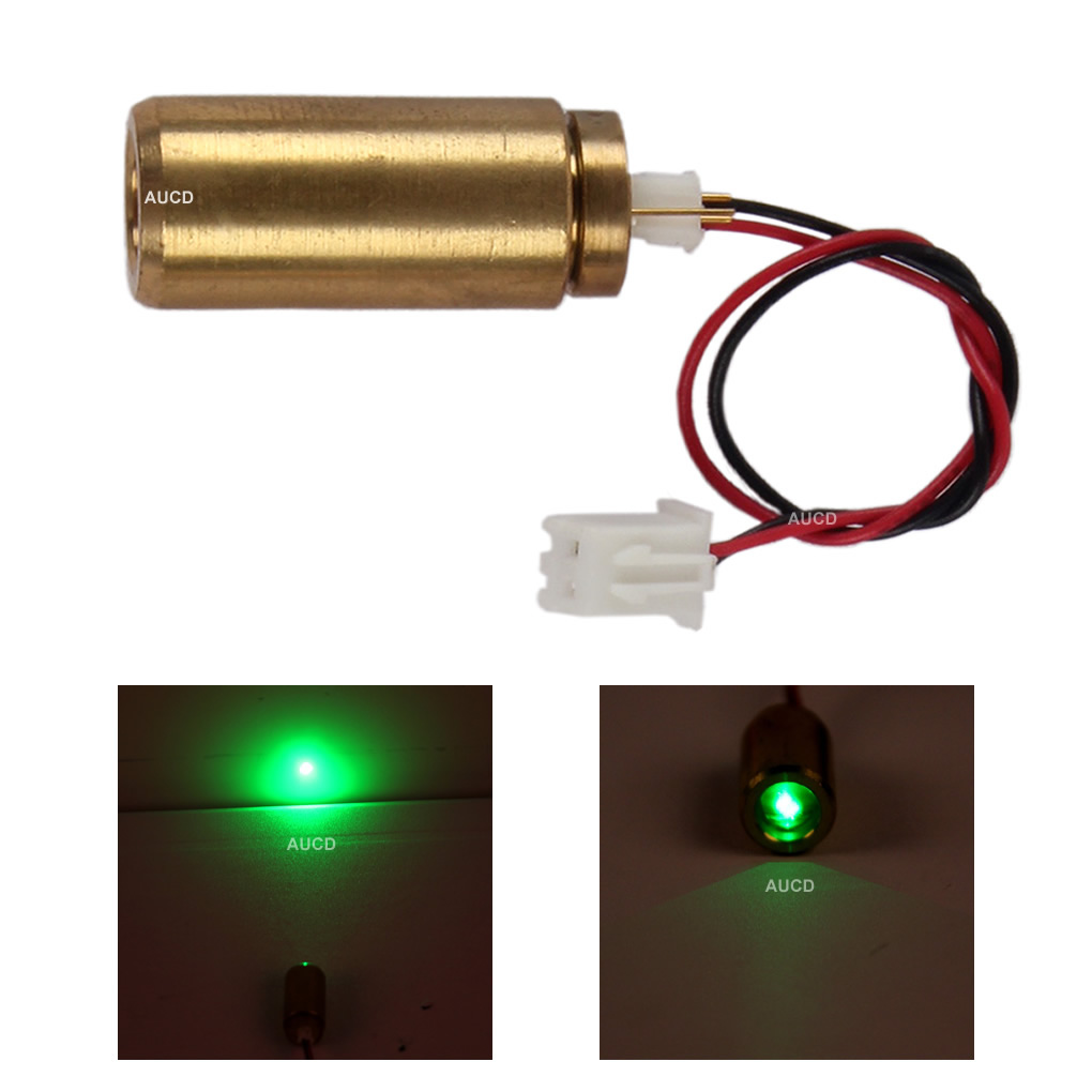 AUCD Green G 50mw 1.8V 300mA Copper Head Sight Vane Laser Module Diode Parts for Z SL Style Mini DJ Projecter Stage Lighting LD-G50