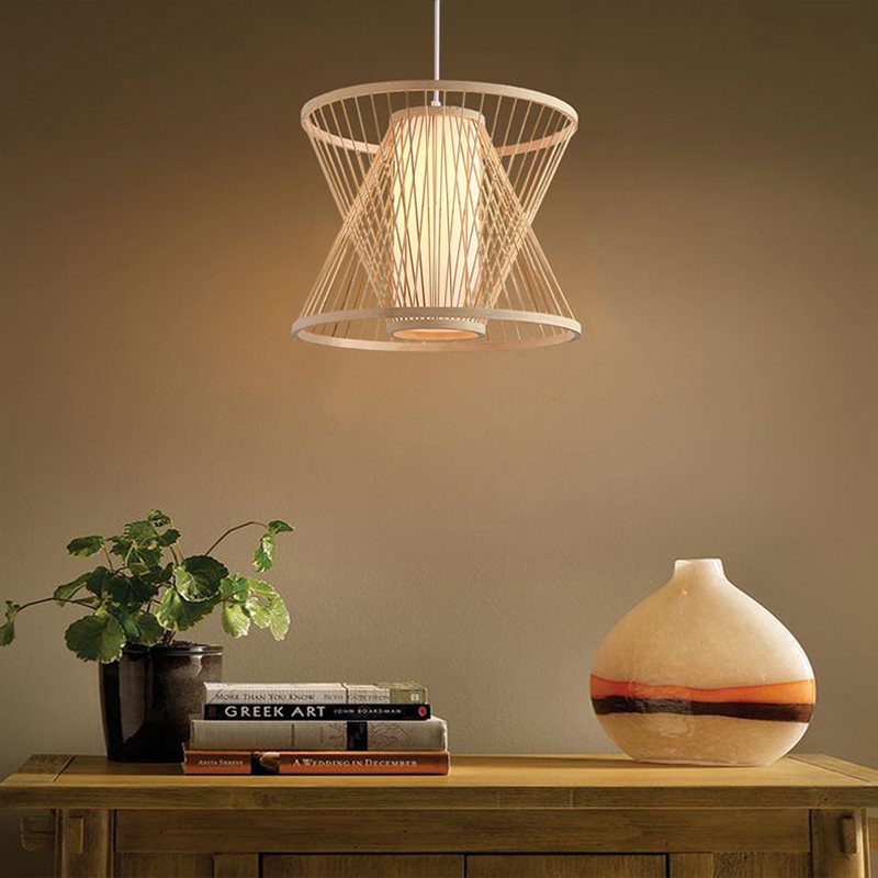 Bamboo pendant lamp for dining room, restaurant decor, hot pot shop, farmhouse, rural bedroom, study, tea room, bar