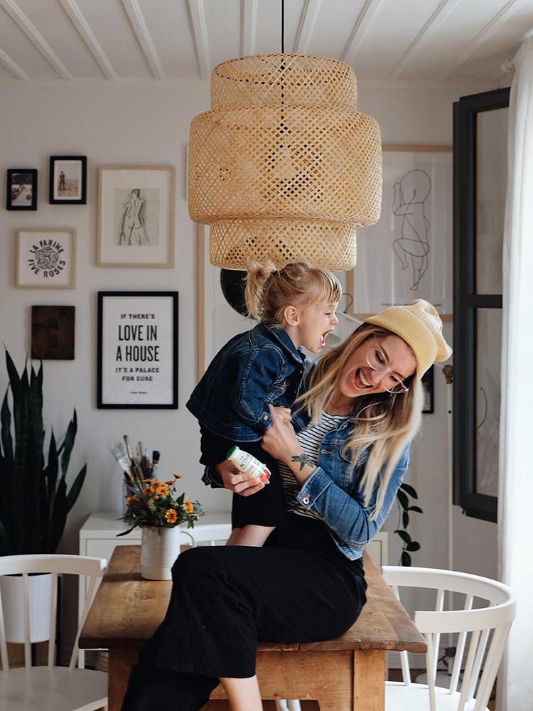 Bamboo woven pendant lantern shade with rattan lampshade