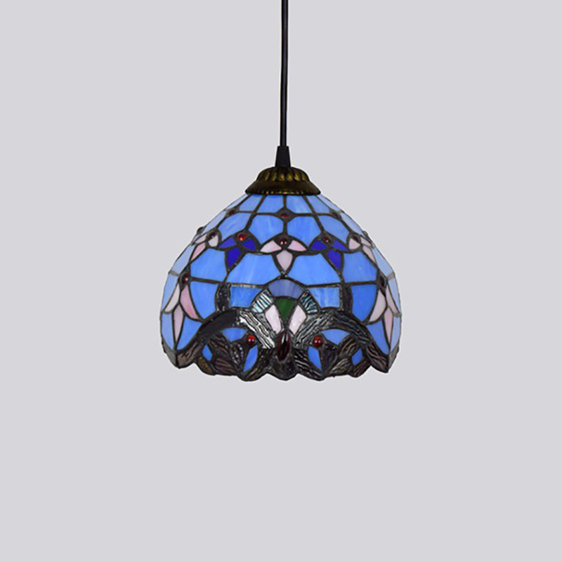 Baroque-inspired LED chandelier with colorful glass flower buds, perfect for dreamy retro bedrooms or elegant hotel restaurants