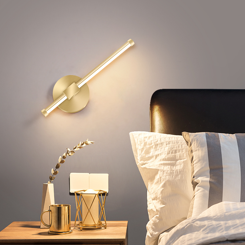 Bathroom bedside wall lamp for modern living rooms, featuring Nordic-style LED decorative lighting in a simple design