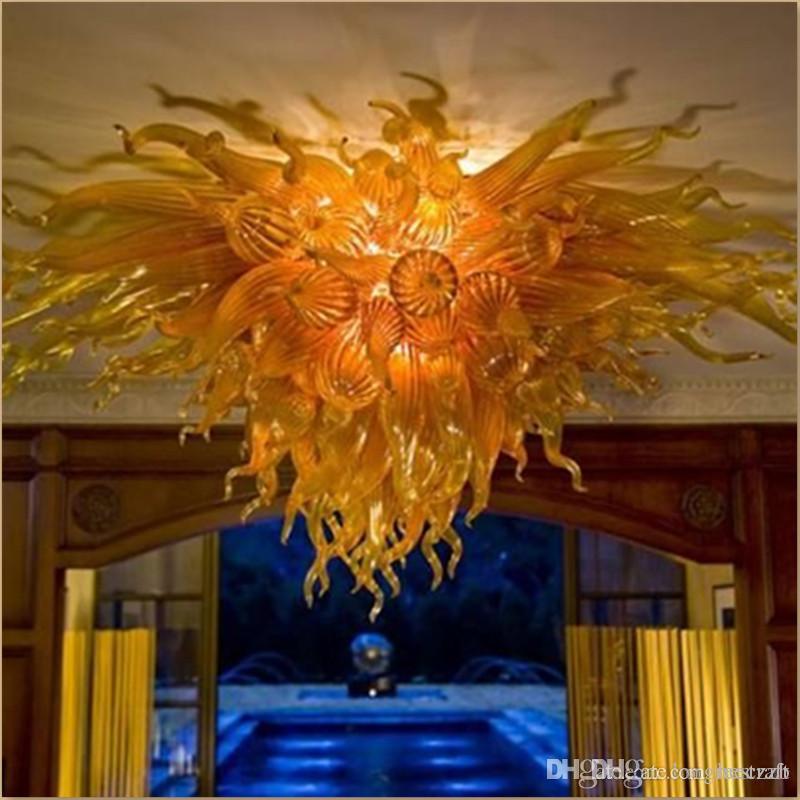 beautiful designer chandeliers with hand-blown glass and clear crystal for bedroom lighting