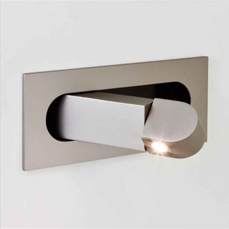 Bedside reading lamp with adjustable angle for bedrooms, hotels, and cafes