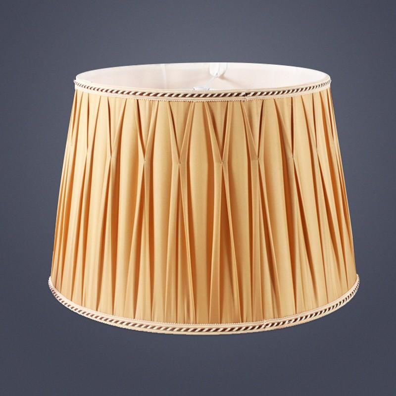 Beige fabric E27 pendant lampshade with horn-rimmed design for table lamps