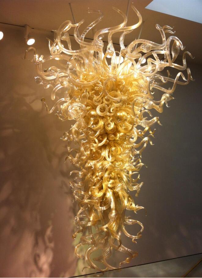 Beige handcrafted glass chandeliers and lamps with customizable dimensions, LED lighting for 110-240V, inspired by Italian Murano art decor