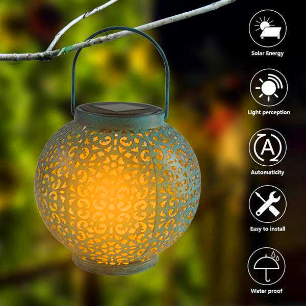 Best automatic induction solar LED garden lamp with waterproof retro iron design in warm white