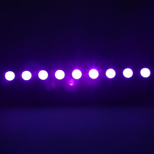 Best-selling AC100V-240V 260W UV 9-LED stage light with remote control, auto, sound, and DMX functions in purple for DJ, wedding, and party events