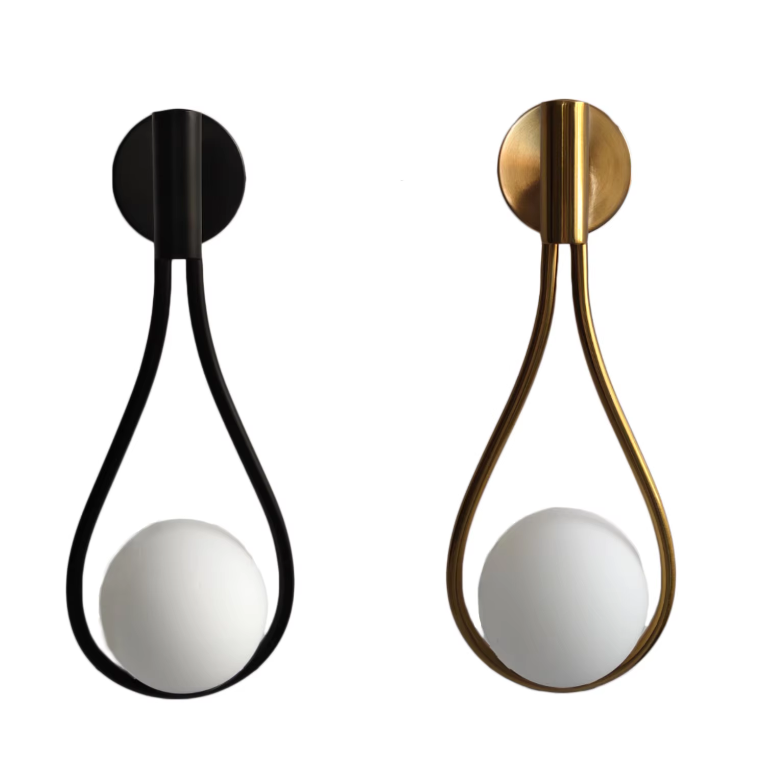 Best-selling brass wall lamps featuring glass balls, modern sconces for living rooms, bedrooms, and hallways with LED lighting