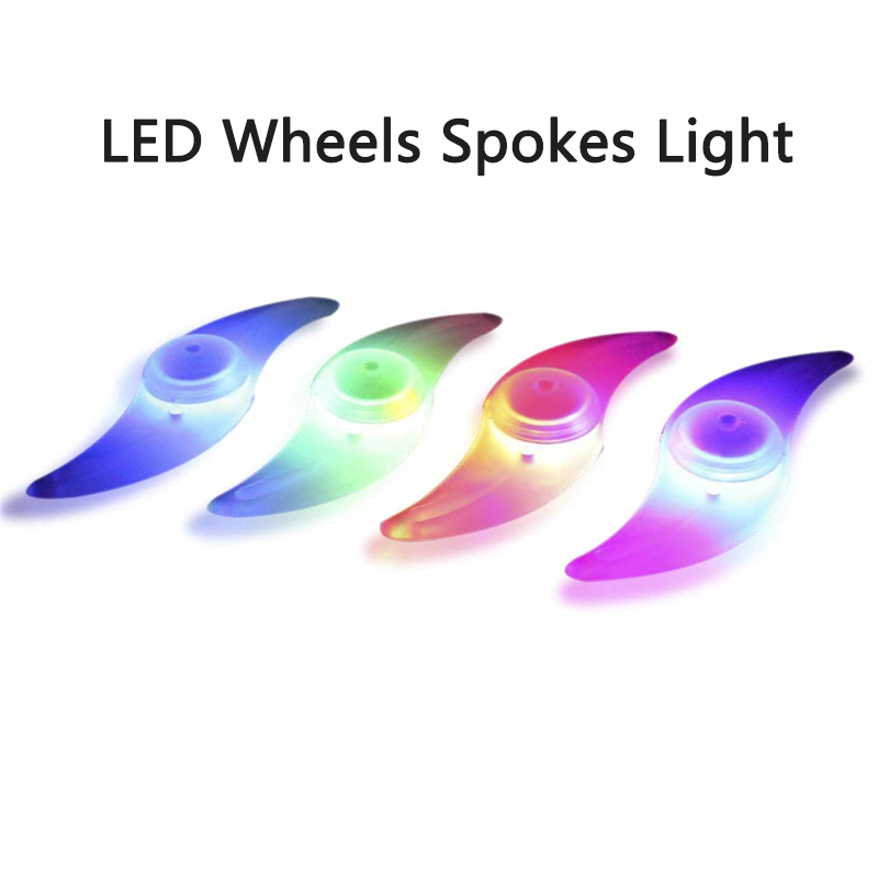Bicycle LED spoke lights for wheel decoration with CR2032 batteries, enhancing cycling safety