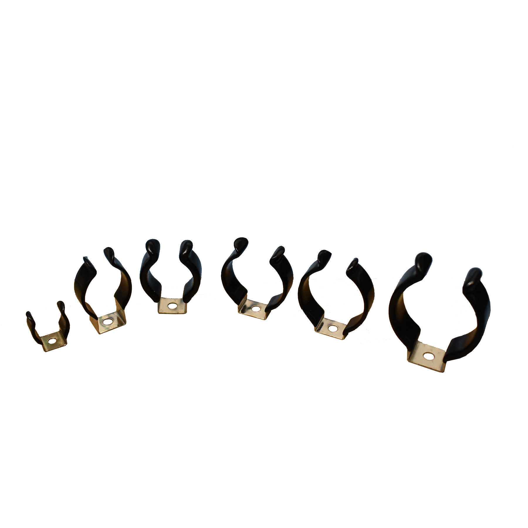 Black PVC tube lamp holders for T5, T8, T9, T10, and T12 LED bulbs, serving as clamps to support and mount fluorescent tube replacements