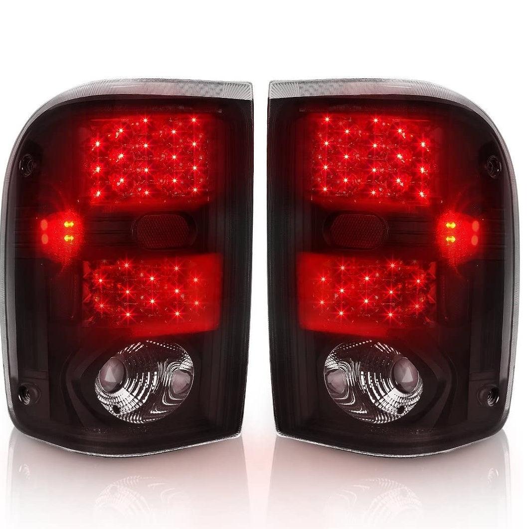 Black smoke LED tail light pair for 2001-2005 Ford Ranger