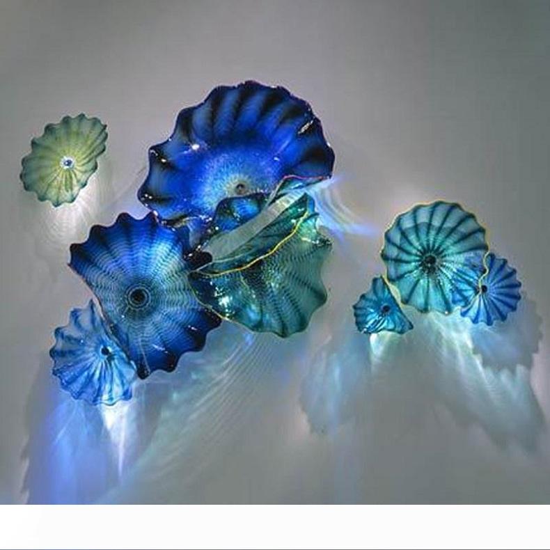 Blue Shade Wall Art Plates Handmade Blown Glass Wall lamps American Customized Blown Murano Glass Wall Lamps for Home Decor Free Shipping

Handcrafted blue-tinted glass wall art plates and lamps, custom American-made Murano-style glass wall lighting for home decoration with complimentary shipping