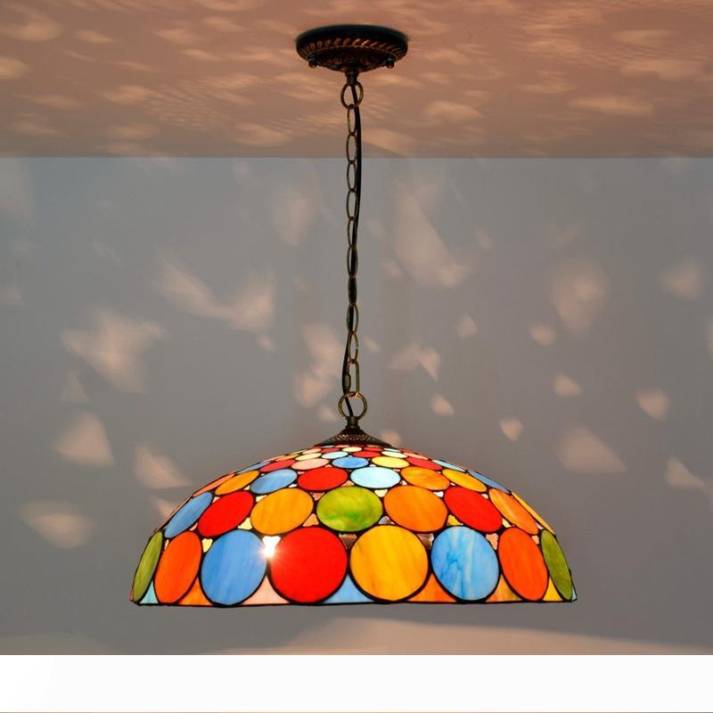 Bohemian European-inspired Tiffany stained glass chandelier for stylish living, dining, or bedroom decor TF082