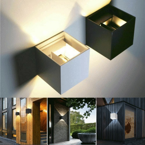 Brand New Modern 12W LED Wall Sconce for Indoor and Outdoor Use in Gardens and Homes, Featuring a Nordic Design Style