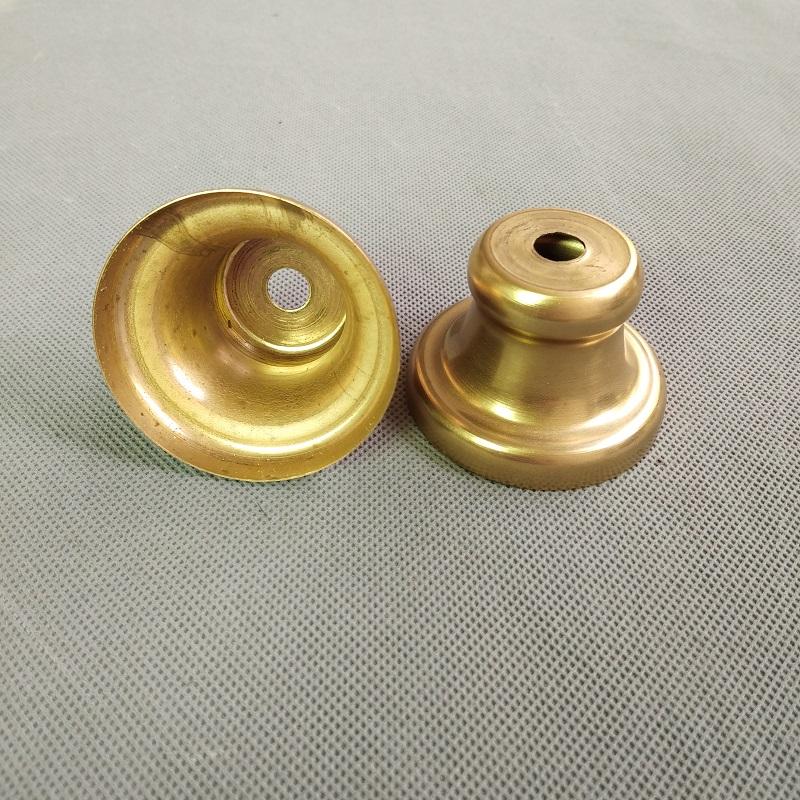 Brass and copper decorative tube caps for 10mm hole lighting fixtures, ideal for chandeliers and LED ceramic lamps